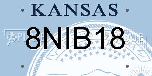 8NIB18 Kansas License Plate