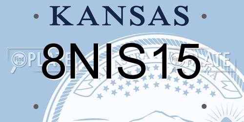 8NIS15 Kansas License Plate