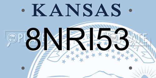 8NRI53 Kansas License Plate