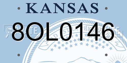 8OL0146 Kansas License Plate