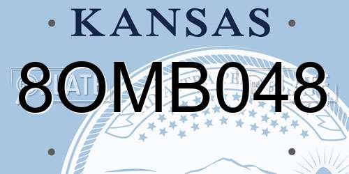 8OMB048 Kansas License Plate