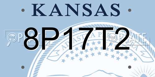 8P17T2 Kansas License Plate