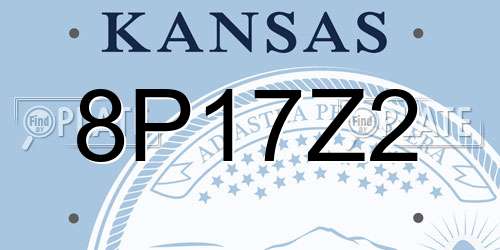 8P17Z2 Kansas License Plate