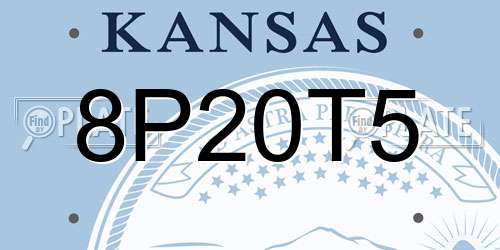 8P20T5 Kansas License Plate