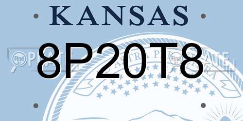 8P20T8 Kansas License Plate