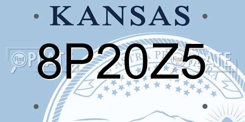 8P20Z5 Kansas License Plate