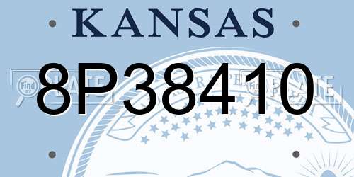 8P38410 Kansas License Plate