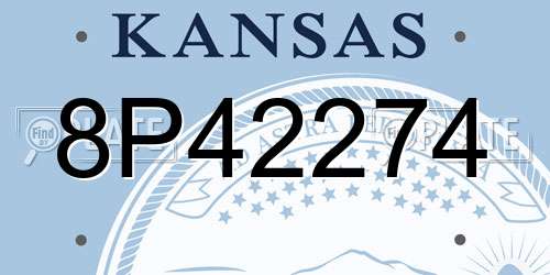 8P42274 Kansas License Plate