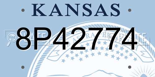 8P42774 Kansas License Plate
