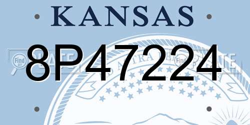 8P47224 Kansas License Plate