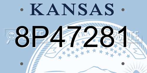 8P47281 Kansas License Plate