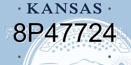 8P47724 Kansas License Plate