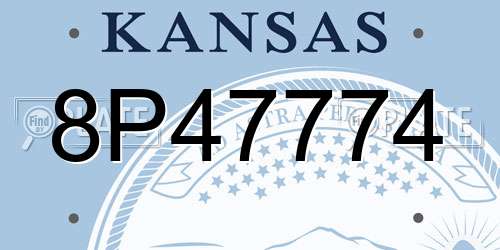 8P47774 Kansas License Plate