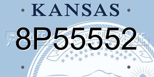 8P55552 Kansas License Plate