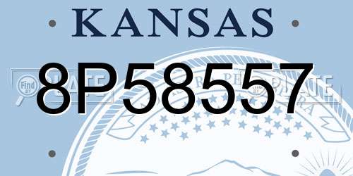 8P58557 Kansas License Plate