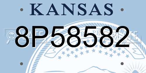 8P58582 Kansas License Plate