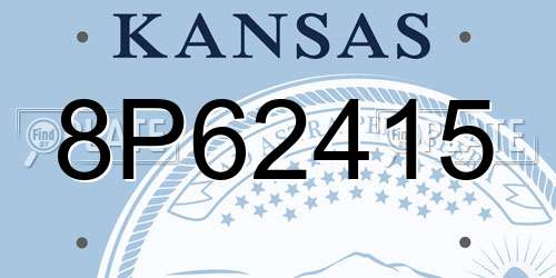 8P62415 Kansas License Plate