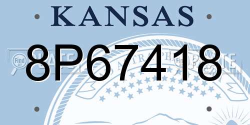 8P67418 Kansas License Plate