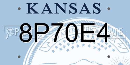 8P70E4 Kansas License Plate
