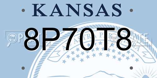 8P70T8 Kansas License Plate
