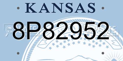 8P82952 Kansas License Plate