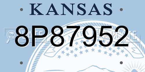 8P87952 Kansas License Plate