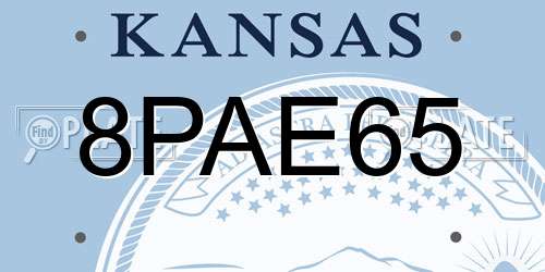 8PAE65 Kansas License Plate