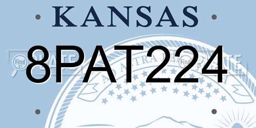8PAT224 Kansas License Plate