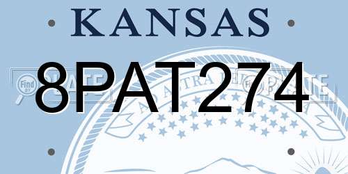 8PAT274 Kansas License Plate