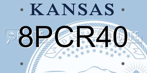 8PCR40 Kansas License Plate