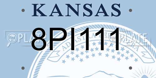 8PI111 Kansas License Plate