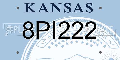 8PI222 Kansas License Plate