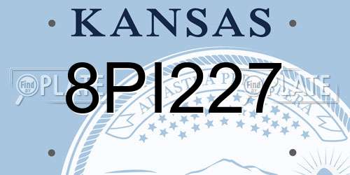 8PI227 Kansas License Plate