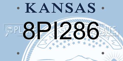 8PI286 Kansas License Plate