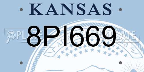 8PI669 Kansas License Plate