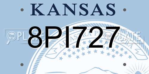 8PI727 Kansas License Plate