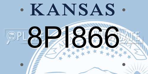 8PI866 Kansas License Plate