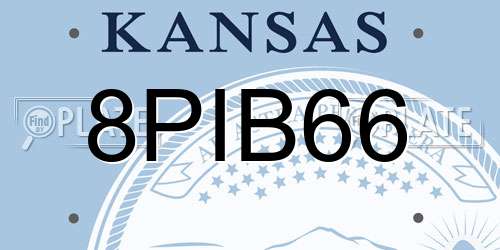 8PIB66 Kansas License Plate