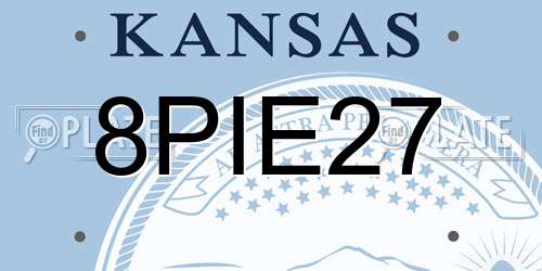 8PIE27 Kansas License Plate