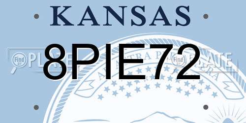 8PIE72 Kansas License Plate