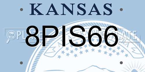 8PIS66 Kansas License Plate