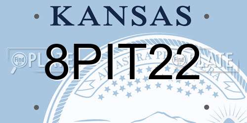8PIT22 Kansas License Plate