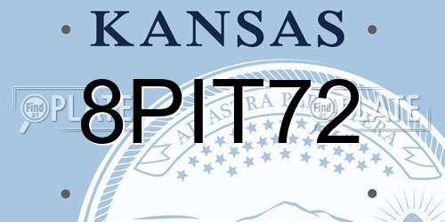 8PIT72 Kansas License Plate
