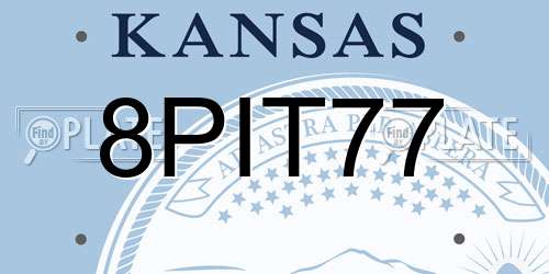 8PIT77 Kansas License Plate