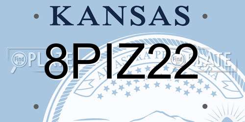 8PIZ22 Kansas License Plate