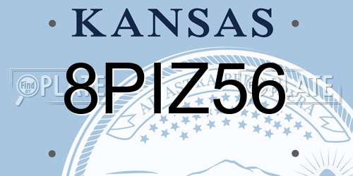 8PIZ56 Kansas License Plate