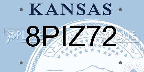 8PIZ72 Kansas License Plate