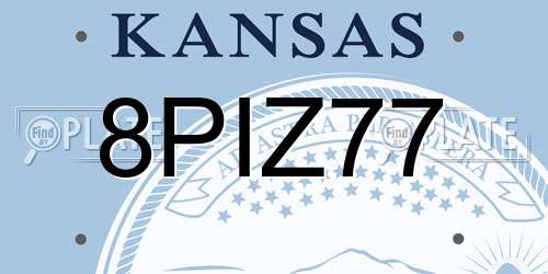 8PIZ77 Kansas License Plate