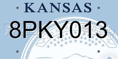 8PKY013 Kansas License Plate