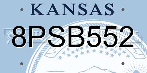 8PSB552 Kansas License Plate